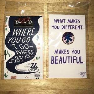 New set of 2 enamel pins in packages. # Big Foot # Sasquatch # Yeti